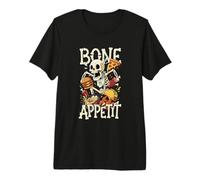 Skeleton Fast Food Pizza Burger Lover Bone Appetit Premium T-Shirt