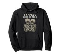 Skeleton Femme Lesbian Subtle WLW LGBTQ Sapphic Tendencies Pullover Hoodie