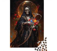 Skeleton Figure 1000 Piece Jigsaw Puzzle Paper for Adults Floral Element Puzzle Game for Family Home Decoration Gift 52x38cm/1000pcs