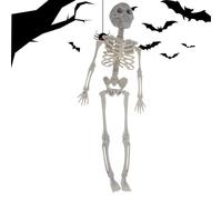 Skeleton Figure, Movable Joints Skull Full Body Human Bone Model Toy | Indoor Outdoor Creepy Skeleton Props Halloween Decoration