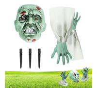 Skeleton Figurines - PP 3Pcs Set | Fake Skeleton Halloween Decorations | Skeletonn Stakes | Skull Stake Halloween Decor | Skeletonn Coming Out Of Ground For Outdoor Yard, Garden, And Haunted House Dis