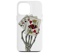 Skeleton Fingers Play Cards in Cool Gothic Skeleton Decor Case for iPhone 13 Pro Max