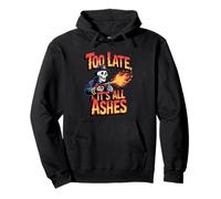Skeleton Firefighter Halloween Funny Spooky Firema Pullover Hoodie