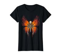 Skeleton Flame Wings Fire Gothic Halloween Ghost Costume Value Graphic T-Shirt