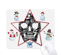 Skeleton Flower And Leaf Pattern Christmas Snowman Family Star Mouse Pad