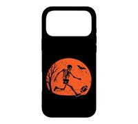 Skeleton Football Kick Under Moon Case for iPhone 17 Pro Max