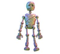 Skeleton Fridge Magnet 3D Printed Funny Magnets Mini with Movable Joints Color Human Refrigerator Locker Halloween Decorations Christmas Wire (Multicolour, One Size)