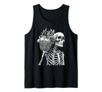 Skeleton Gardener Botanical Gothic Summer Summerween Tank Top