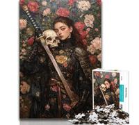 Skeleton Geisha 1000 Piece Jigsaw Puzzles for Adults & Teens,Help The Brain Exercise Addictive Toys to Cultivate Patience A Work of Art (38x26cm)