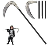 Skeleton Ghost Claw Scythe Halloween - Dismountable 117 cm - Scary Skeleton Grim Reaper Costume Accessory Sickle, Halloween Scythe Accessories Grim Reaper Weapon for Adults Children