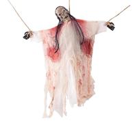 Skeleton Ghost Halloween Decor - Spooky Yard Haunted House Accent, Festive Holiday Prop | Creepy Decoration for Backyard School Hallway Window Wall, Seasonal Ornament for Home Celebration Display