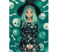 Skeleton Girl Jigsaw Puzzle 2000 Piece, Puzzles for Adults 2000, The Impossible Challenge, Jigsaw Puzzle Games Classic Educational, Wooden Puzzles, for Home Wall Decoration Gift FNKL1-614