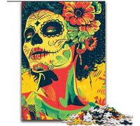 Skeleton Girl Jigsaw Puzzles for Adults Teenagers Jigsaws Puzzle, Challenging Game Toys Every Piece Is Unique - Challenging Family Fun Game (26x38cm)