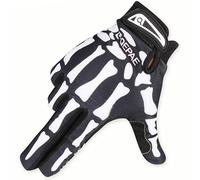 Skeleton Gloves Men Women Cycling Gloves Skull Gothic Gloves Thermal Full Finger Bike Bicycle Motorcycles Devil Witch Gloves Sports Workout Riding Halloween Costume Gloves Shock-Absorbing (XL)