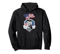 Skeleton Golfer USA Flag Funny Ryder Cup 2025 Design Pullover Hoodie