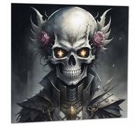 Skeleton Gothic Skull Greeting Card - Fantasy Demon Birthday Card 145 x 145mm