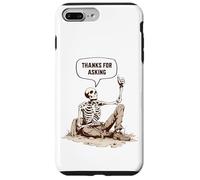 Skeleton Grave Thanks For Asking Exhumed Dark Humor Sarcasm Case for iPhone 7 Plus/8 Plus