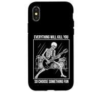 Skeleton Guitar Everything Will Kill You Choose Fun Case for iPhone X/XS