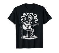 Skeleton Guitar Player Bluesman Vintage Blues Guitarist T-Shirt