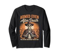 Skeleton Gun Rights Liberty Lives Forever Día de Los Muertos Long Sleeve T-Shirt
