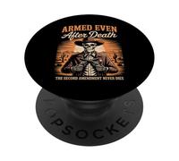 Skeleton Gun Rights Liberty Lives Forever Día de los Muertos PopSockets Adhesive PopGrip