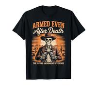 Skeleton Gun Rights Liberty Lives Forever Día de Los Muertos T-Shirt