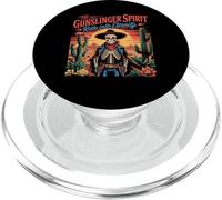 Skeleton Gunslinger Honor the American West PopSockets PopGrip for MagSafe
