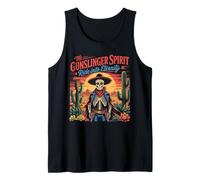 Skeleton Gunslinger Honor The American West Tank Top