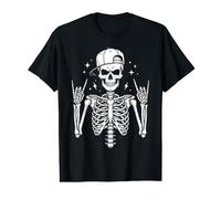 Skeleton Halloween Costume Pumpkin Ghost Rock Music Horror Value Graphic T-Shirt