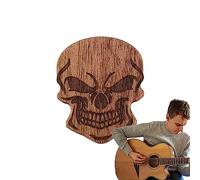 Skeleton Halloween Guitar - Wooden Acoustic Plectrums | Skull-Shaped Plectrums For Acoustic Guitar, Cool Guitar Accessories, Guitar Ukelele For Music Teachers, Students