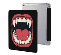 Skeleton Halloween Teeth Protective Case Compatible for IPAD 2017/2018/Air1/Air2 (9.7in) Trifold Stand Tablet Cover with Pen Holder