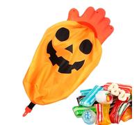 Skeleton Hand Bag - Scary Halloween Sweets, Skull Claw Shape Trick or Sack Sack | Horror Theme Party Favour Holder, Spooky Hand Design Goodie Container with Packing Ends D, a, see