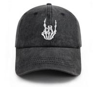 Skeleton Hand Baseball Cap Embroidered Dad Hat Adjustable Hats for Men Women Unisex Style Headwear