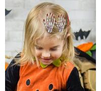Skeleton Hand - Bone Hair Clips, Goth Hair Accessories, Punk Rock Devil Claw Design, Secure Grip Function, Unique Cosplay Costume Supply, Halloween Fashion For Kids, Adults, And Themed Parties