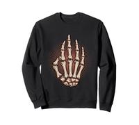 Skeleton Hand Bones Radiant Circle Halloween gothic Sweatshirt