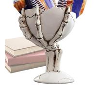 Skeleton Hand Candy Bowl - Halloween Snack Bowl, Candy Container for Ghosts | Resin Candy Bowl, Haunted House Prop, Snack Holder, Food Display Bowl for the