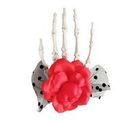 Skeleton Hand Claw Flower Hairclip For Halloween Party Women Cosplay Gothics Hairpin Dark Series Lady Hair Accessories