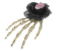 Skeleton Hand Hair Clip Black Plastic Gothic Halloween Clip
