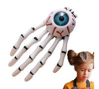 Skeleton Hand Hair Clip | Goth Hair Accessories | Eyeball Girls Hair Accessories Halloween Hair Accessories Fashion Punk Rock Devil Claw Unique For Kids & Adults