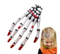 Skeleton Hand Hair Clip - Skeleton Hand Halloween Party Favor Decor,Eyeball Halloween Hair Accessories, Fashion Punk Rock Devil Claw For Kids & Adults Women