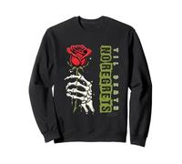 Skeleton Hand Holding Red Rose Grunge Streetwear Aesthetic Sweatshirt
