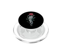 Skeleton Hand Holding Rose Flower Red Rose PopSockets PopGrip for MagSafe