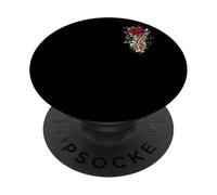 Skeleton Hand Holding Rose Red Rose Flower PopSockets Adhesive PopGrip