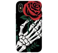Skeleton Hand Holding Rose Tattoo Gothic Dark Romantic Art Case for iPhone X/XS