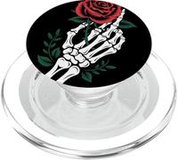 Skeleton Hand Holding Rose Tattoo Gothic Dark Romantic Art PopSockets PopGrip for MagSafe