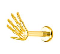 Skeleton Hand Lip Stud, 8mm Halloween Gothic Ear Stud Accessories For Women, Stainless Steel Skull Claw Piercing Jewellery, Unisex,1 Pieces