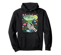 Skeleton Hand Margarita Cinco De Mayo Floral Mexican Fiesta Pullover Hoodie
