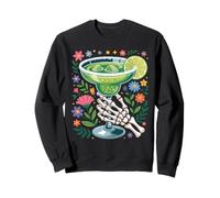 Skeleton Hand Margarita Cinco De Mayo Floral Mexican Fiesta Sweatshirt