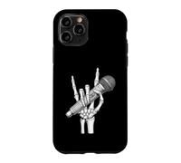 Skeleton Hand Rock Sign Microphone Heavy Metal Singer Case for iPhone 11 Pro