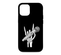 Skeleton Hand Rock Sign Microphone Heavy Metal Singer Case for iPhone 12/12 Pro